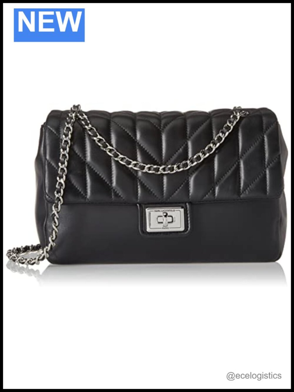 Karl Lagerfeld Agyness Large Hobo Shoulder Bag Nylon Polyester